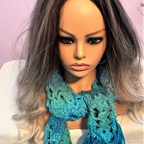 Loretta Ann Creations 43" Wrap Crocheted Scarf - Picture 5 of 6